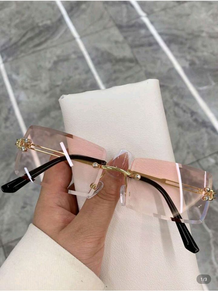 Blush Luxe Rimless Sunglasses